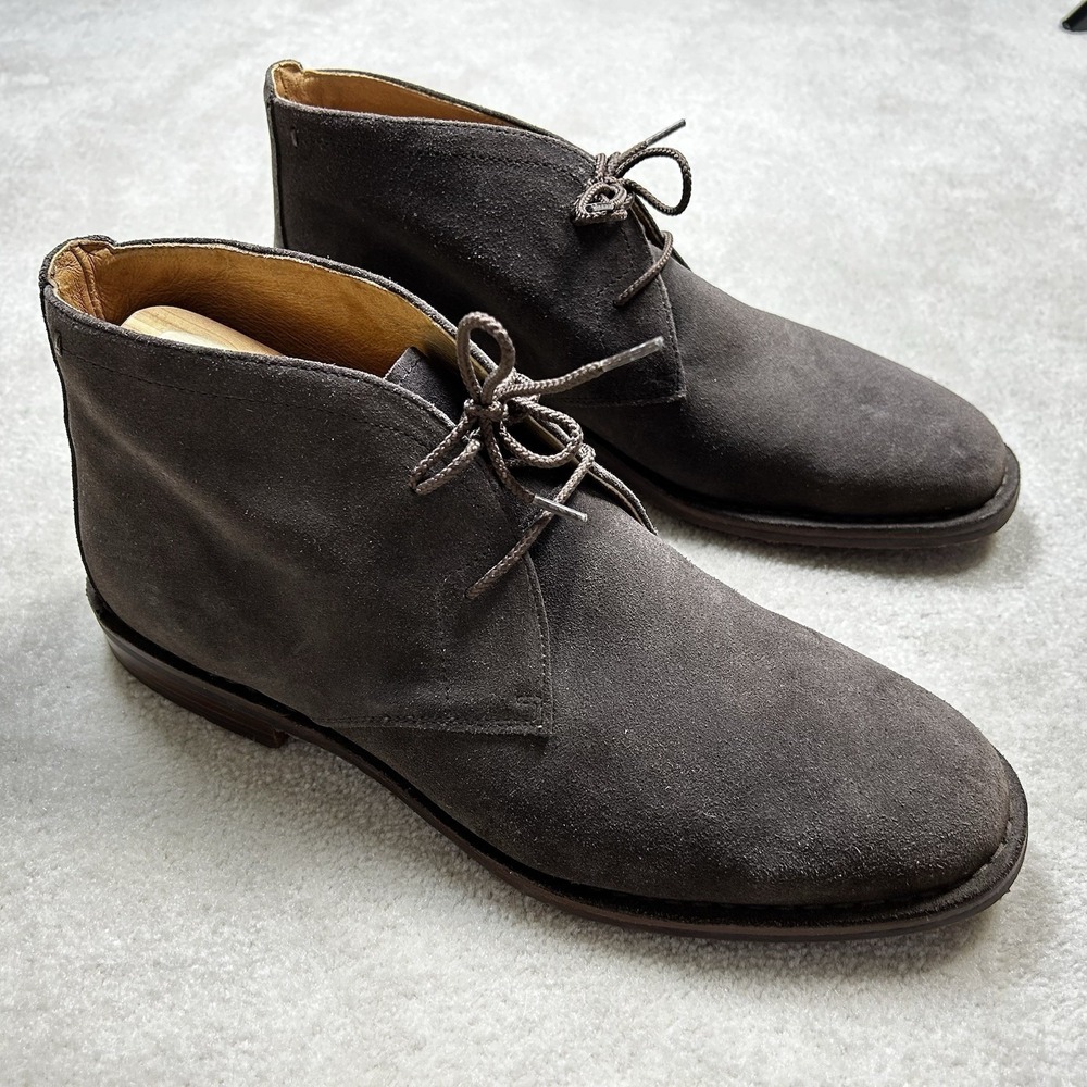 Trask Landers Chukka Suede Brown Dress Shoes Boots Mens 12 Lace Up Vibram Soles